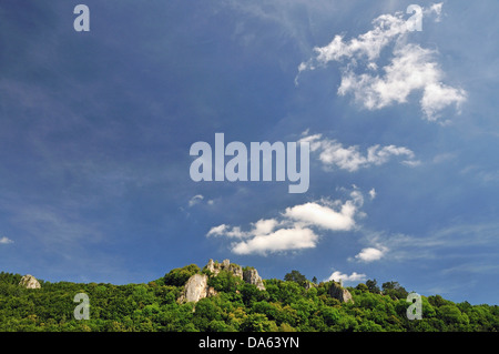 Ruine Hohengerhausen, Rusenschloss, Burgruine, Gerhausen, Blaubeuren, Alb-Donau, Baden-Wurttemberg, Deutschland, Europa, Burg, Stockfoto