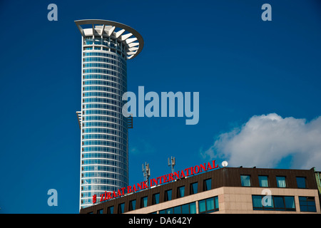 Turm, DZ Bank Deutsche Zentral-Genossenschaftsbank, Hauptsitz, Westendtower, Kronenhochhaus, Frankfurt Am Main, Frankfurt am Stockfoto