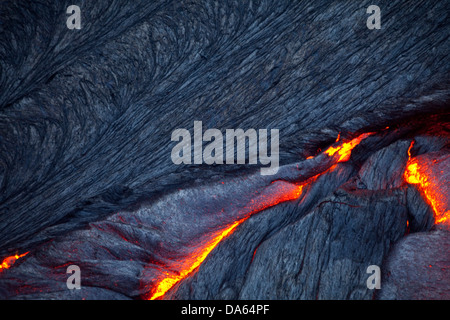 Leuchten, Glimmplatte, Lava, Ausbruch, Ertale, Vulkan, volcanical, Afrika, Berg, Berge, Feuer, Natur, Äthiopien, Stockfoto