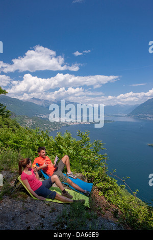 Ansicht, Lago Maggiore, Brissago, Inseln, Inseln, Maggiadelta, Kanton, TI, Ticino, Südschweiz, See, Körper des Wassers, Wasser, f Stockfoto