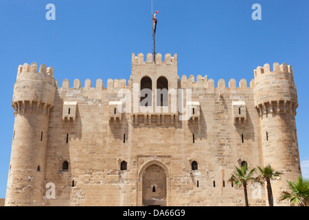 Zitadelle von Qaitbay, auch bekannt als Fort Qaitbay, Alexandria, Ägypten Stockfoto