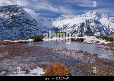 Göscheneralp, Herbst, Berg, Berge, Bergsee, See, Natur, Kanton, UR, Uri, Schweiz, Europa, Dammastock Stockfoto