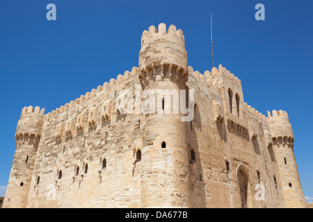 Zitadelle von Qaitbay, auch bekannt als Fort Qaitbay, Alexandria, Ägypten Stockfoto