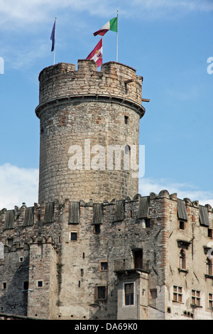 märchenhaften Schloss im Zentrum Stadt von Trento in Italien Stockfoto