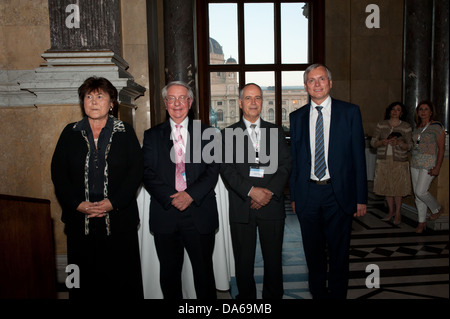 Empfang des Bundesministers der Heide von der Republik Österreich Herrn Alios Stöger Stockfoto