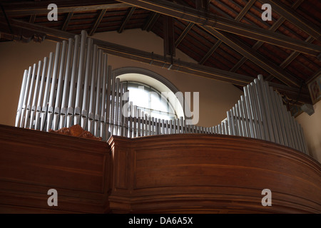 Organ des Heiligtums von Castelmonte, Friaul, Italien Stockfoto