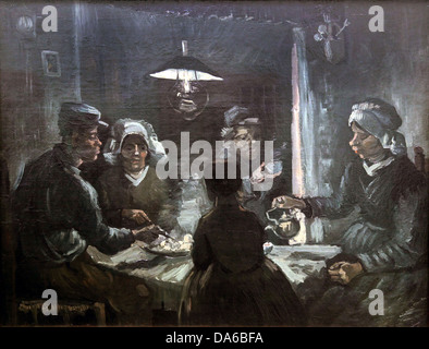 Die Kartoffelesser. De Aardappeleters. (1885) von Vincent van Gogh. (1853-1890) Stockfoto