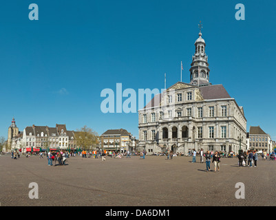 Limburg, Niederlande, Europa, Maastricht, Rathaus, Stadt, Dorf, Frühling, Quadrat, Stockfoto