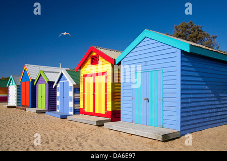 Brighton Baden-Boxen in Melbourne, Victoria, Australien Stockfoto