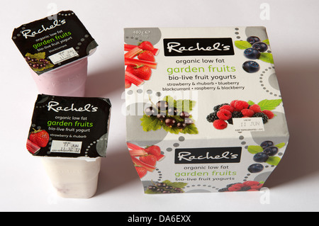 Rachels Bio low fat Garten Obst Joghurt Stockfoto