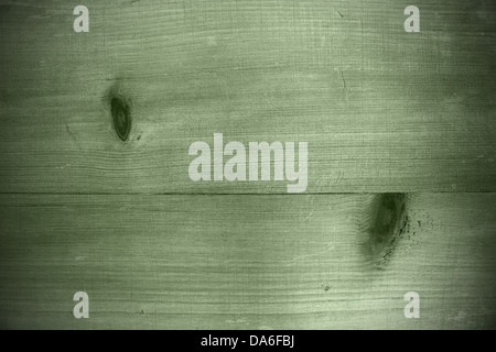 Distressed Holztafeln mit Vignette und grüne Tönung Stockfoto