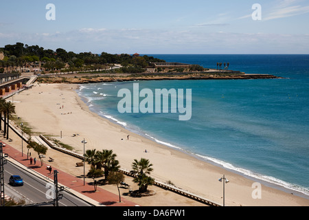 Platja del Wunder Strand Tarragona Katalonien Spanien Stockfoto