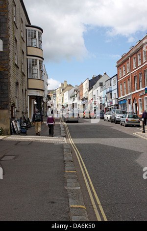 BREITE STRAßE LYME REGIS. DORSET UK. Stockfoto