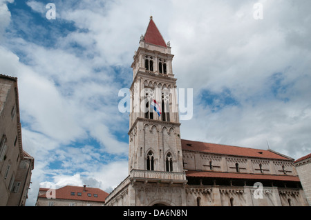 Kathedrale des Heiligen Laurentius, Kathedrale Sveti Lovro Kathedrale des Heiligen Laurentius, Trogir, Fernsehreihe, Kroatien Stockfoto