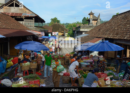 Indonesien, Bali, Sidemen, seine Morgenmarkt von Obst und Gemüse vor allem Stockfoto