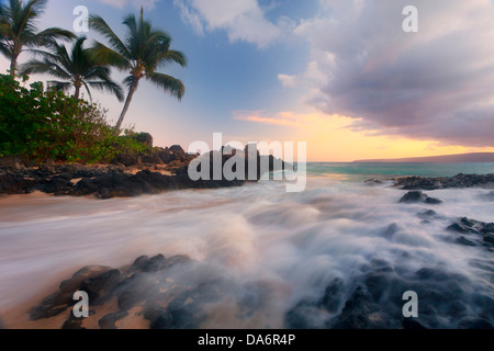 USA, USA, Amerika, Hawaii, Maui, Secret Cove, Strand, Secret Beach, Big Beach, Küste Stockfoto