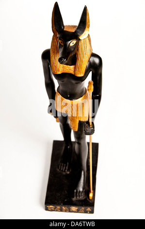 Statuette des Anubis ägyptische Gottheit - Dekoration Nachbildung Stockfoto