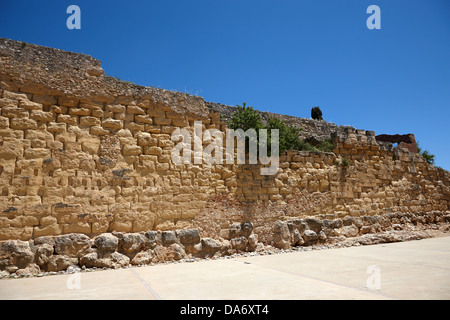 Stadtmauern in die römischen Ruinen von Tarraco Unesco World Heritage Site Tarragona Katalonien Spanien Stockfoto