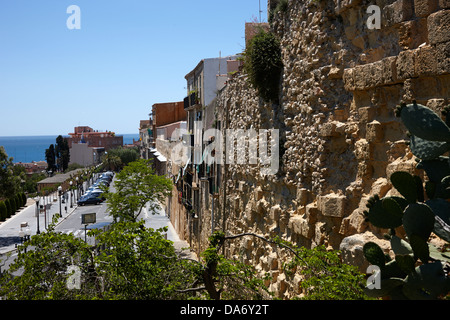 Stadtmauern in die römischen Ruinen von Tarraco Unesco World Heritage Site Tarragona Katalonien Spanien Stockfoto