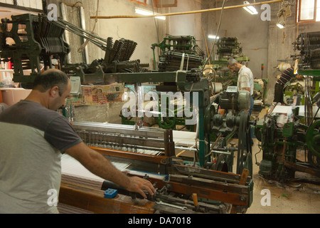 Ägypten, Provinz Hatay Antakya, Seidenweberei Yilmaz Ipekcilik Stockfoto