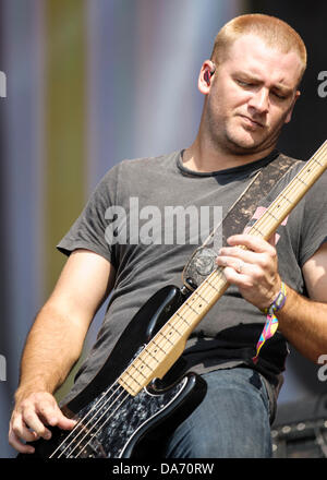 London, UK. 5. Juli 2013. Bush spielt Barclaycard präsentiert British Summer Time Hyde Park am Hyde Park am 07.05.2013 im Hyde Park, London. Die Band besteht aus: Gavin Rossdale, Robin Goodridge, Chris Traynor, Corey Britz. Bild von Julie Edwards/Alamy Live-Nachrichten Stockfoto