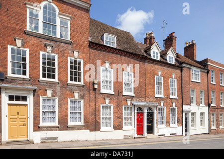 Georgianische Architektur in Edgar St, Stadt von Worcester, Worcestershire, England, UK Stockfoto