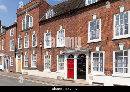 Georgianische Architektur in Edgar St, Stadt von Worcester, Worcestershire, England, UK Stockfoto