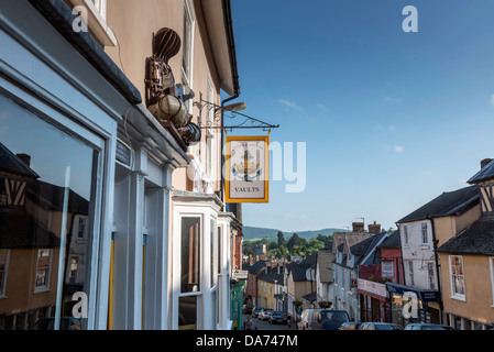 High Street, Bishop's Castle, Shropshire, England, Großbritannien Stockfoto