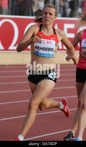 Lausanne, Schweiz. 4. Juli 2013. IAAF Diamond League Leichtathletik Leichtathletik-Meeting. Maya Rehberg U20 1500m Frauen Credit: Action Plus Sport/Alamy Live News Stockfoto