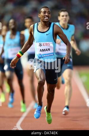 Lausanne, Schweiz. 4. Juli 2013. IAAF Diamond League Leichtathletik Leichtathletik-Meeting. 800m Männer Mohammed Aman ETH Credit: Action Plus Sport/Alamy Live News Stockfoto