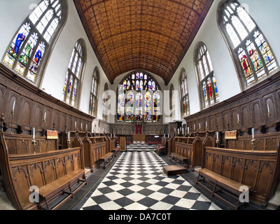 Die Kapelle des Wadham College, Oxford - Fischaugen Ansicht 1 Stockfoto