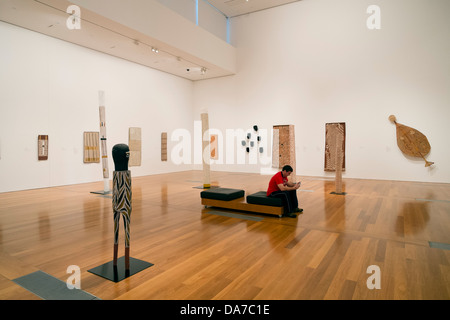 Kunst der Aborigines Sackler Gallery of Modern Art oder GoMA auf Southbank in Brisbane Queensland Australien Stockfoto