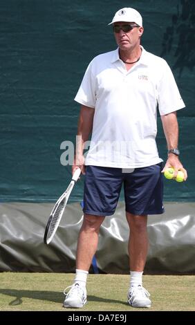 London, Großbritannien. 6. Juli 2013. Coach Ivan Lendl im Bild während einer Trainingseinheit in Wimbledon bei den All England Lawn Tennis Club in London, Großbritannien, 6. Juli 2013. Foto: Friso Gentsch/Dpa/Alamy Live News Stockfoto