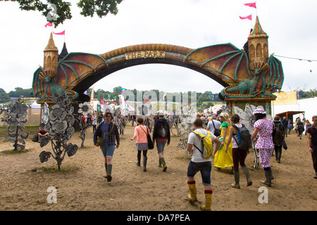 Der Park-Bühne-Arena auf dem Glastonbury Festival 2013 Stockfoto