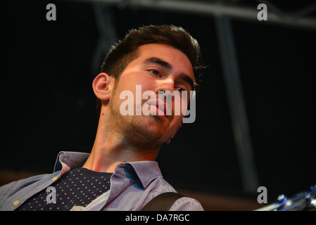 Die Carnabys tritt bei der Carnaby Sound kostenlose live-Musik in der Carnaby Street London. Stockfoto