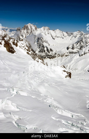 Französischen Alpen, Chamonix Mont Blanc, Aiguille du Midi Stockfoto