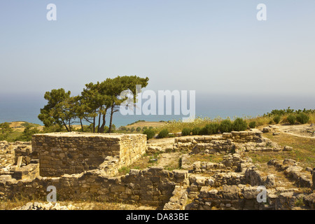 Archäologische Stätte des antiken Kamiros auf der Insel Rhodos, Griechenland. Stockfoto