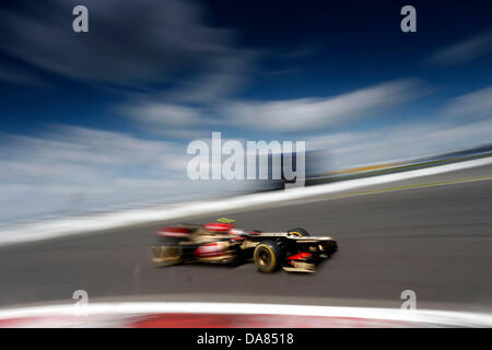 Nuerburg, Deutschland. 7. Juli 2013. Motorsport: FIA Formula One World Championship 2013, Grand Prix von Deutschland, #8 Romain Grosjean (FRA, Lotus F1 Team), Credit: Dpa picture-Alliance/Alamy Live News Stockfoto