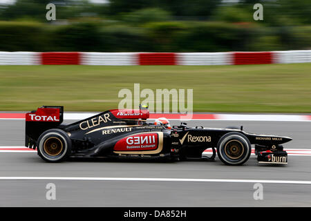 Nuerburg, Deutschland. 7. Juli 2013. Motorsport: FIA Formula One World Championship 2013, Grand Prix von Deutschland, #8 Romain Grosjean (FRA, Lotus F1 Team), Credit: Dpa picture-Alliance/Alamy Live News Stockfoto