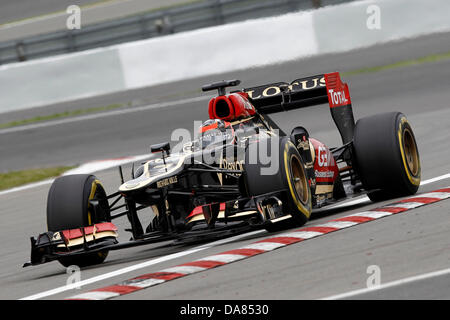 Nuerburg, Deutschland. 7. Juli 2013. Motorsport: FIA Formula One World Championship 2013, Grand Prix von Deutschland, #7 Kimi Räikkönen (FIN, Lotus F1 Team), Credit: Dpa picture-Alliance/Alamy Live News Stockfoto