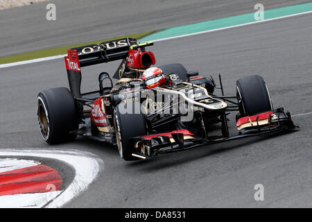 Nuerburg, Deutschland. 7. Juli 2013. Motorsport: FIA Formula One World Championship 2013, Grand Prix von Deutschland, #8 Romain Grosjean (FRA, Lotus F1 Team), Credit: Dpa picture-Alliance/Alamy Live News Stockfoto