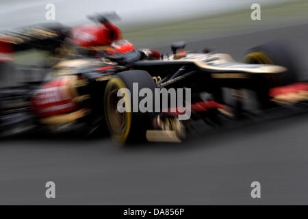 Nuerburg, Deutschland. 7. Juli 2013. Motorsport: FIA Formula One World Championship 2013, Grand Prix von Deutschland, #7 Kimi Räikkönen (FIN, Lotus F1 Team), Credit: Dpa picture-Alliance/Alamy Live News Stockfoto