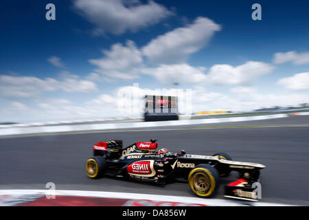 Nuerburg, Deutschland. 7. Juli 2013. Motorsport: FIA Formula One World Championship 2013, Grand Prix von Deutschland, #7 Kimi Räikkönen (FIN, Lotus F1 Team), Credit: Dpa picture-Alliance/Alamy Live News Stockfoto