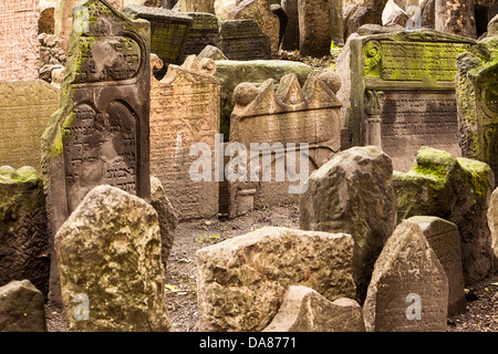 Historischen jüdischen Friedhof In Prag Stockfoto