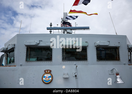 Brücke von hms Bangor königliche Marine Sandown-Klasse minehunter Stockfoto