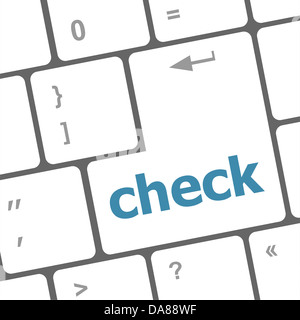 Taste am Computer pc Tastatur Schlüssel überprüfen Stockfoto