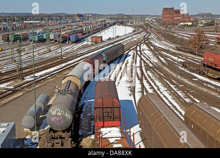 Abstellbahnhof Stockfoto