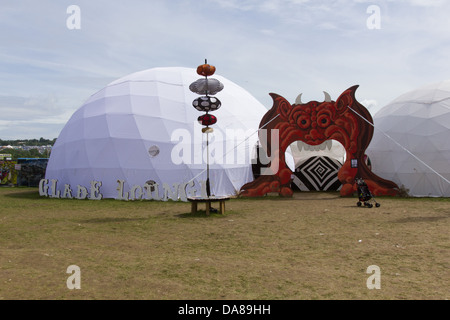 Glade-Lounge auf dem Glastonbury Festival 2013 Stockfoto