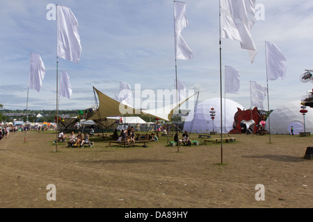 Glade-Lounge auf dem Glastonbury Festival 2013 Stockfoto