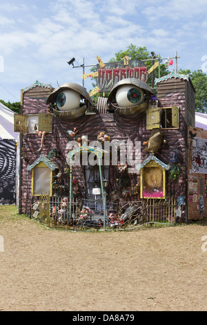 Die Unfairground auf dem Glastonbury Festival 2013. Stockfoto